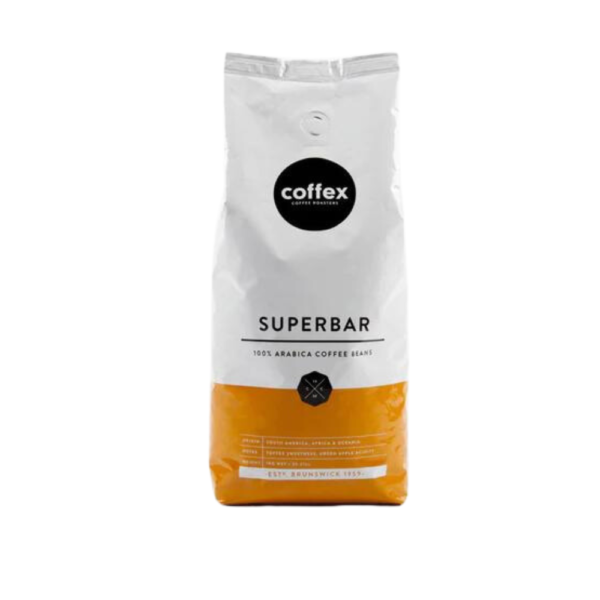 Coffex Superbar beans. A 1Kg bag of coffe beans