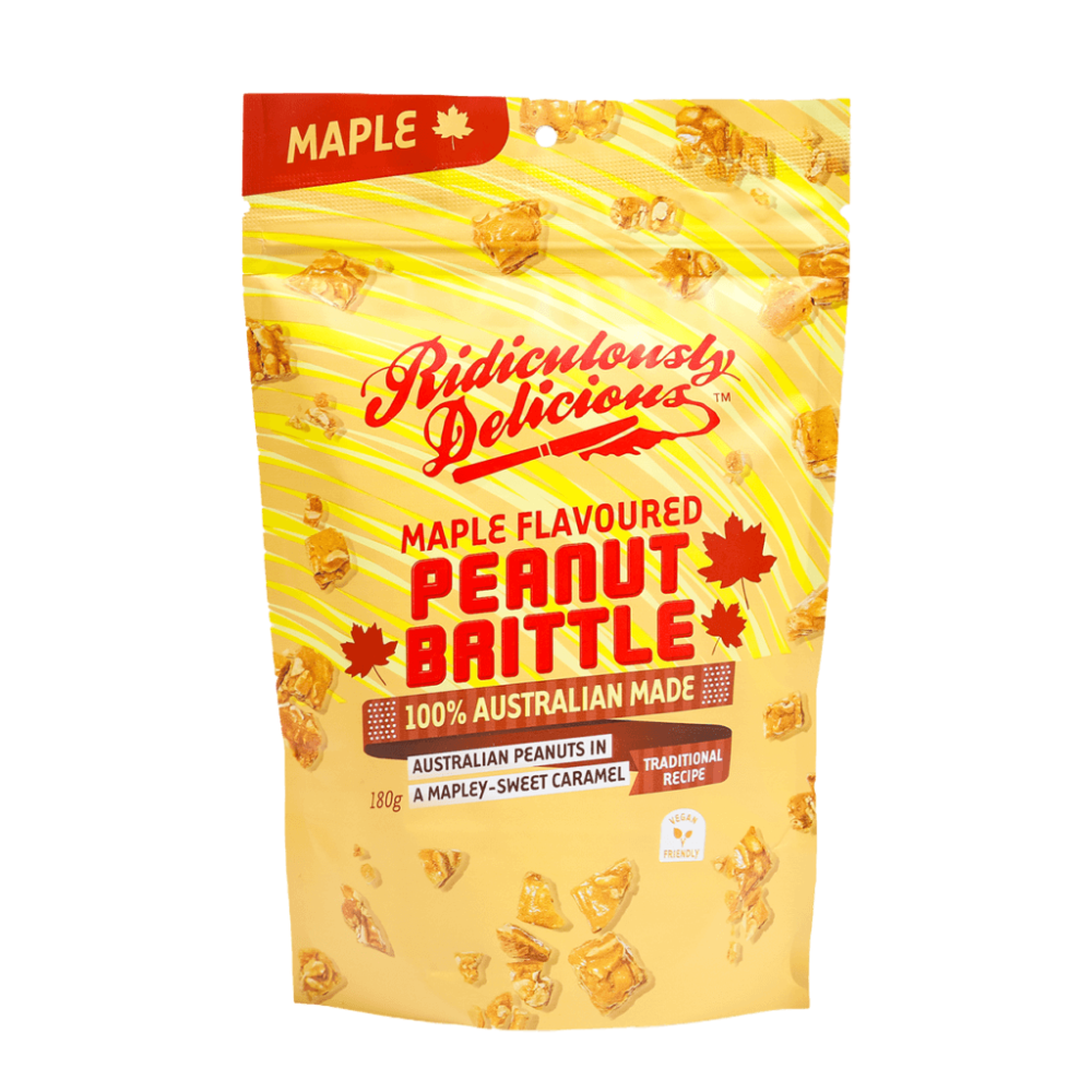 Maple flavoured peanut brittle