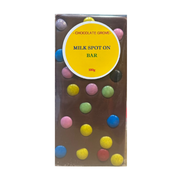 Milk chocolate spot on bar