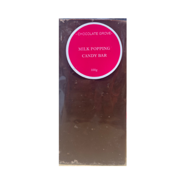 Milk chocolate popping candy bar