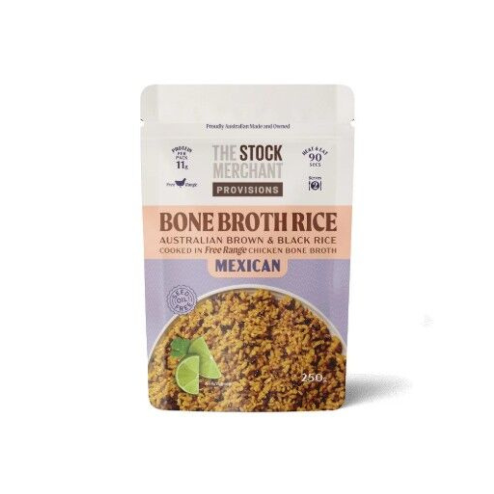 The stock merchant's mexican bone broth rice